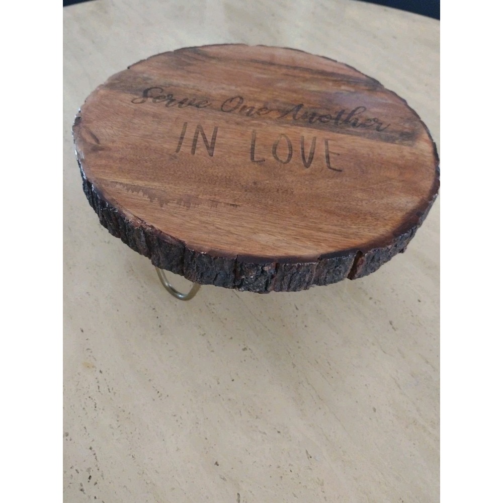 Rustic Brown Natural Live Edge Wooden Cake Cupcake Stand Party Event Decorations